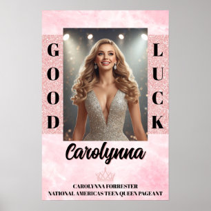 Affiche de porte de concours Rose Marbre Envoi Con