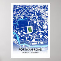 Affiche de Portman Road – Domicile de Ipswich Town