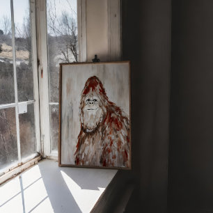 Affiche de portrait de Bigfoot - Impression d'art