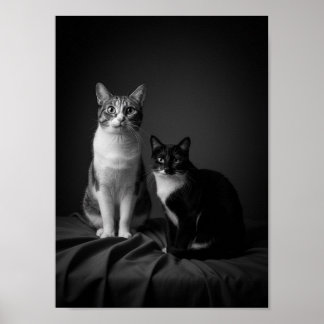 Affiche de portrait de compagnie en noir et blanc