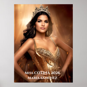 Affiche de portrait personnel Miss Pageant