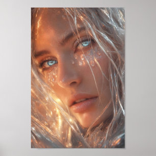 Affiche de portrait Rêverie de lumière de glace ét