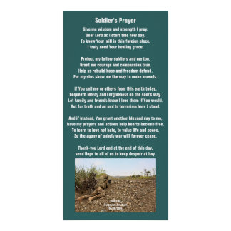 Affiche de prière de soldat