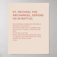 Affiche de prière St Michael l'Archange