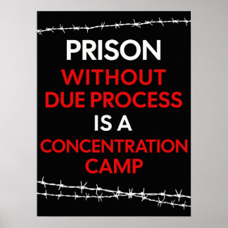 Affiche de prison sans procédure régulière & TÉLÉC