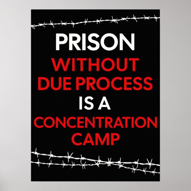 Affiche de prison sans procédure régulière & TÉLÉC (Devant)