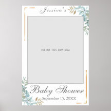 Affiche de prop de photo de baby shower à l'aquare