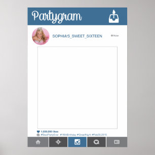 Affiche de propaganda pour soirée Instagram Photob