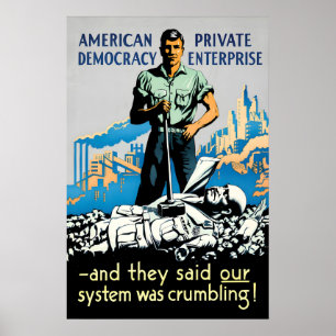 Affiche de propagande antifasciste américaine de l