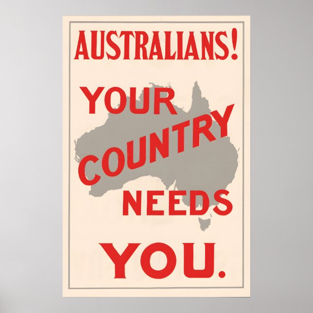 Affiche de propagande australienne de la Seconde G (Devant)