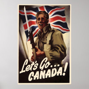 Affiche de propagande canadienne de la Seconde Gue