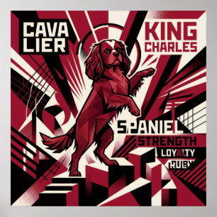 Affiche de propagande Cavalier King Charles Spanie