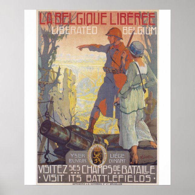 Affiche de propagande de la Belgique libérée (Devant)