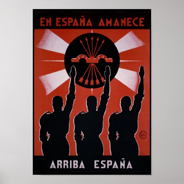 Affiche de propagande de la guerre civile espagnol (Devant)