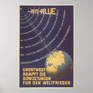 Affiche de propagande est-allemande Luttes inébran