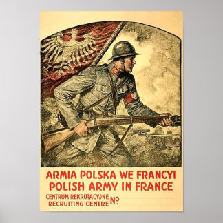 Affiche de propagande polonaise pendant la premièr