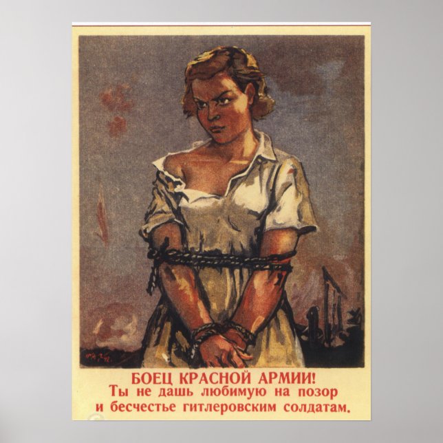 Affiche de propagande soviétique (Devant)
