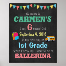 Affiche de Props Photo pour le premier jour d'écol