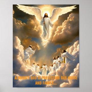 Affiche de protection divine – Avec la puissance d