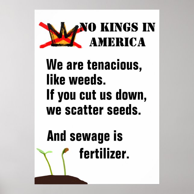 Affiche de protestation No Kings - Nous sommes com (Devant)
