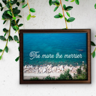 Affiche de proverbe Plus on est de fous plus on ri