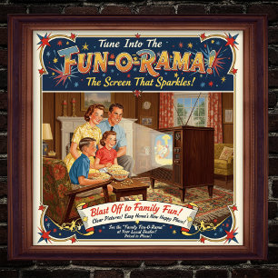 Affiche de publicité télévisée Vintage de 1955