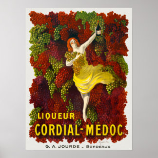 Affiche de publicité vintage sur l'alcool