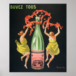 Affiche de publicité vintage sur l'alcool