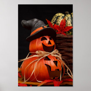 affiche de pumpkin d'Halloween joyeux