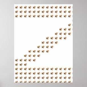 Affiche de randonnée Corgi motif Z
