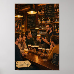 Affiche de rassemblement de dégustation de taverne