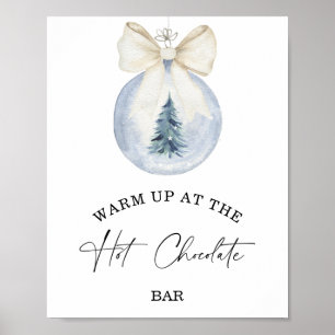 Affiche de réchauffement d'hiver au bar de chocola