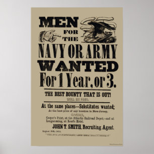 Affiche de recrutement de la guerre civile
