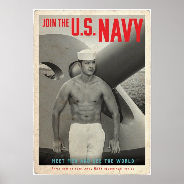 Affiche de recrutement de la marine américaine (Devant)