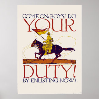 Affiche de recrutement de la Première Guerre mondi