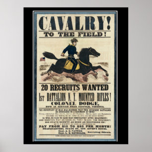 Affiche de recrutement de l'Union Guerre de Sécess