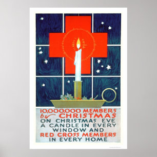 Affiche de recrutement de Noël de la Croix-Rouge (