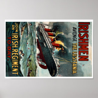 Affiche de recrutement irlandais 1914 - 1918.