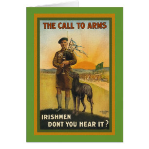Affiche de recrutement irlandais de la Première Gu
