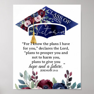 Affiche de remise de diplômes personnalisée avec n