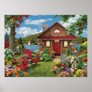 Affiche de retraite d'Alan Giana "Lakeside"