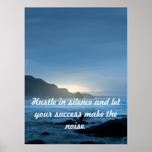 Affiche de réussite d'océan motivationnelle person