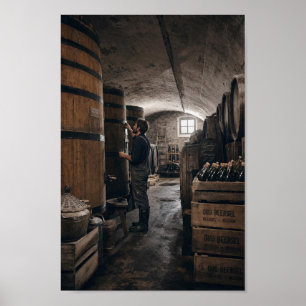 Affiche de rituel de cave à lambic belge