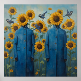 Affiche de robe tournesol