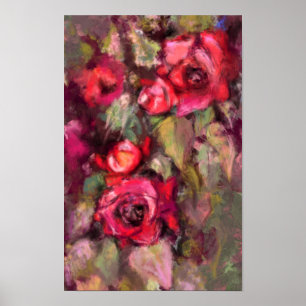 Affiche de roses rouges