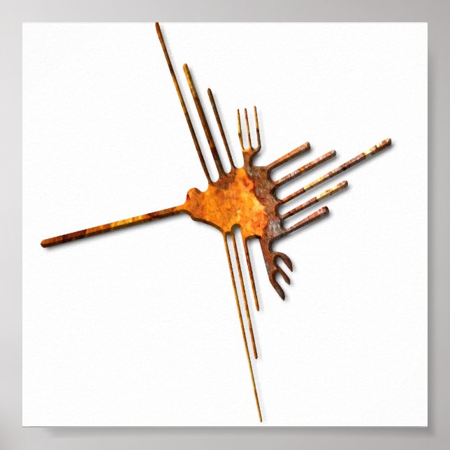 Affiche de rouille de Nazca Hummingbird (Devant)