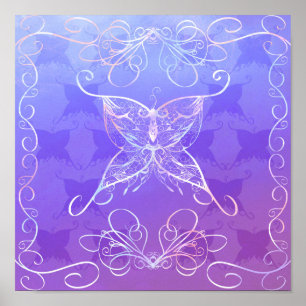 Affiche de ruban de papillon