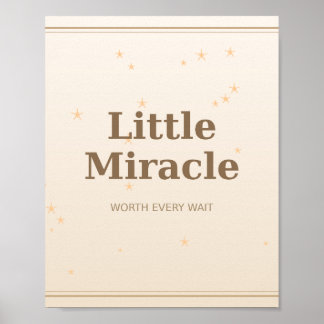 Affiche de salle de bain bébé Little Miracle Nurse