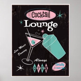 Affiche de salon de cocktail