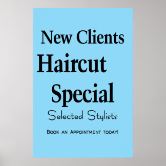 Affiche de salon de coiffure pour hommes Nouveau c